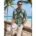 thumbnail image 5 of COOFANDY Men's Floral Hawaiian Button Down - Short Sleeve Tropical Summer Beach Shirt, 5 of 9
