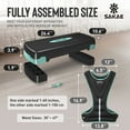 thumbnail image 3 of SAKAE Aerobics Step Platform Set with Weighted Vest & Measuring Tape, Adjustable Height 2 Level Risers Workout Step Trainer with Non-Slip Surface, Step Platform for Home Exercise, Green, 3 of 9