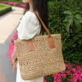 thumbnail image 2 of CoCopeaunts Women's Tote Handbags Tote Bag Handbags Satchel Bags Casual Tote Purse Shoulder Bag Stylish Straw Bag Hobo Bag Beach, 2 of 7