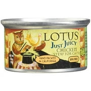 Angle View: lotus cat just juicy chicken stew, 2.5o z cans (24 in a case)