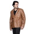 thumbnail image 1 of Abrigo Deportivo Leather Marrón Suave para Hombre, 1 of 7