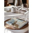 thumbnail image 6 of Blue Hydrangea Cloth Napkins Set of 6 Reusable Dinner Napkins, Flowers Leaves Butterfly Retro Khaki Cocktail Napkin Washable Table Napkins for Wedding/Holiday Party/Baby Shower 20"x20", 6 of 7