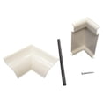 thumbnail image 2 of PLASTX White ABS Plastic Baseboard Inside Corner Cover 3 in H X 9 in W, 2 of 2