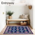 thumbnail image 3 of ODIKA 2'x3' Machine Washable Non-Slip Area Rug, Festive Nordic Motif Punch Needle High Traffic Rug, Blue, 644524, 3 of 7