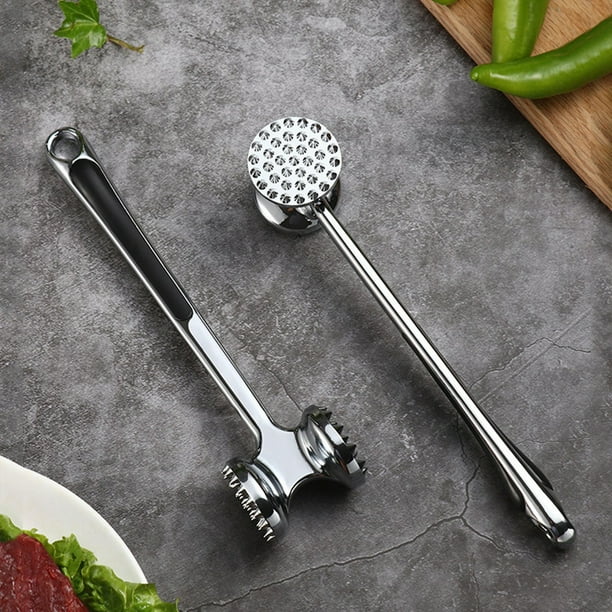 Tebru Zinc Alloy Meat Tenderizer Hammer Doubleside Chicken Beater Beef