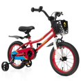 thumbnail image 1 of Prorider 14" Kid's Bike with Removable Training Wheels & Basket for 3-5 Years Old Red, 1 of 1