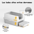 thumbnail image 3 of Arenero para Gato Acero Inoxidable, Caja de Arena con Tapa Arenero Grande para Gato Para gatos grandes, Caja de arena autolimpiable con pala y filtro antifugas, Prueba de olores y fácil de limpiar, 3 of 7