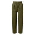 thumbnail image 4 of Tiweut Women Sweatpants Corduroy Straight Leg Elastic Waist Long Solid Color Regular Trousers, 4 of 6