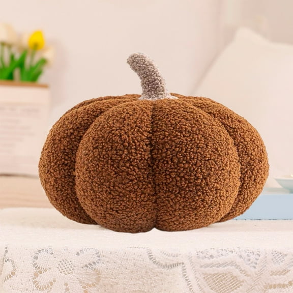 Japceit Pumpkin Shaped Throw Pillow, Cute Fall Decor Cushion, Plush Toy for Sofa Decorating, Seasonal Home Accent for Living Room, Bedroom