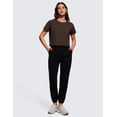 thumbnail image 3 of CRZ YOGA Women's Pima Cotton Workout Short Sleeve Shirts Loose Athletic Crop Tops Casual T-Shirt, 3 of 5