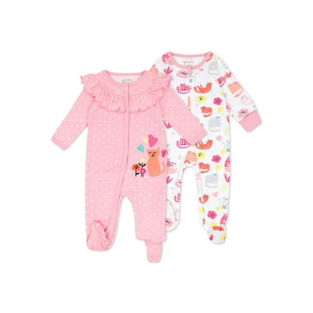UPC: 0192532133315 | Mac & Moon Baby Girl 2 Pk Sleep & Play Sizes Newborn-9 Months