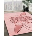 thumbnail image 2 of Ahgly Company Indoor Round Patterned Light Rose Pink Area Rugs, 4' Round, 2 of 6