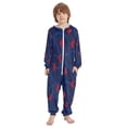thumbnail image 2 of Vzayyk 4T-14Y Size Aviliable Cozy One-Piece Footless Sleeper Pajama Blue Stripes, 2 of 8