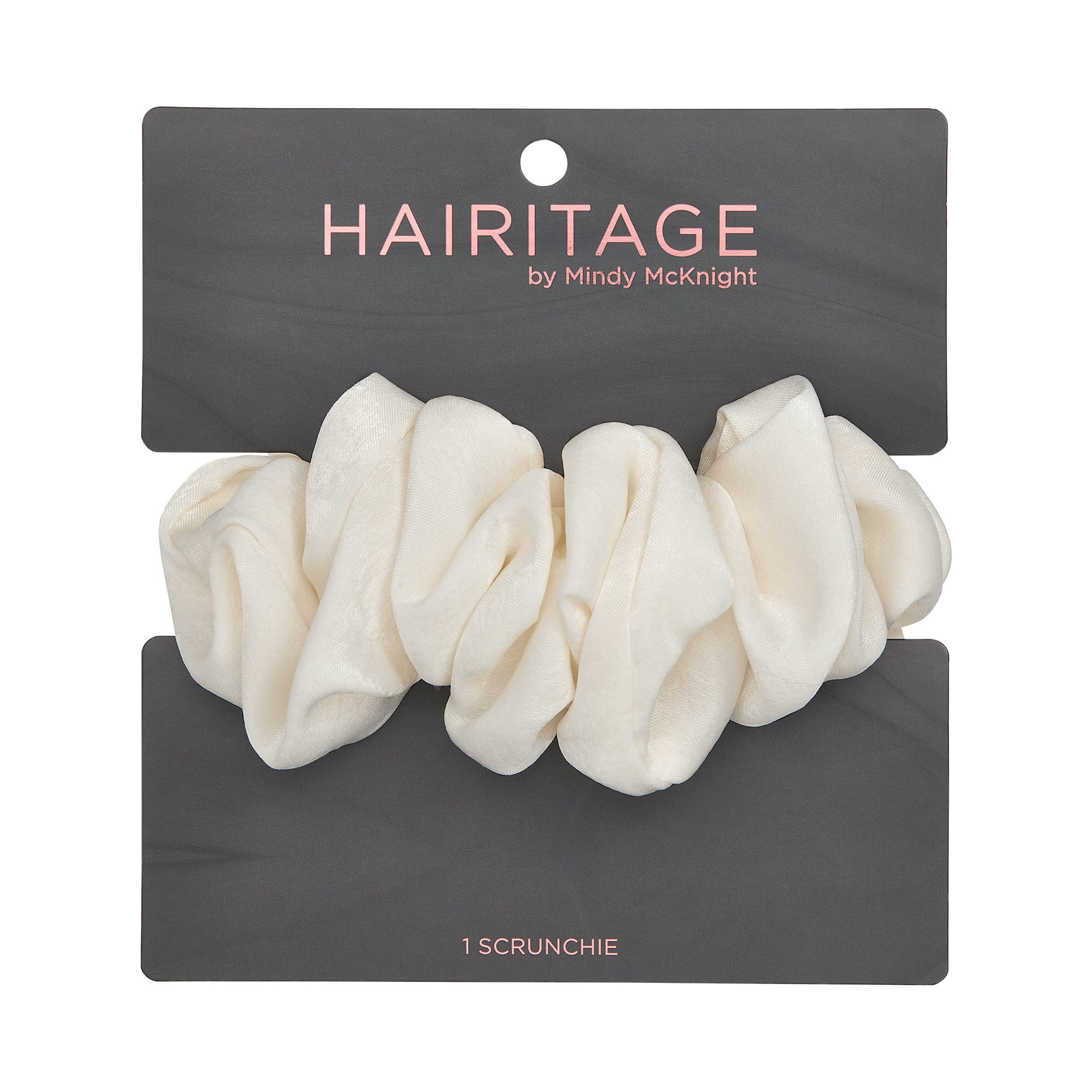 Hairitage Satin Hair Scrunchie Ivory, 1 PC