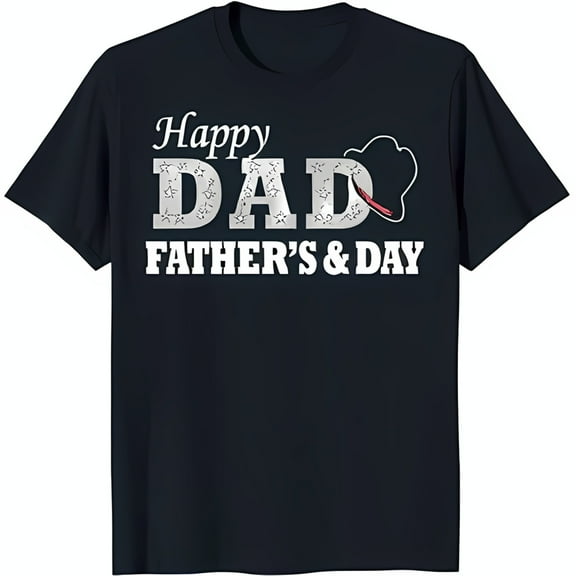 Celebrate Father s Day with a Blue Graphic T-Shirt Happy Dad Design with Stars & Hat