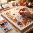 thumbnail image 4 of Halloween Pearl Art DIY Kit, 3D Diamond Craft Art for Adults，Crystal Pearl Bead, Full Drill Design Beginner-Friendly, Perfect for Fall Home Wall Art, Party Gift & Seasonal Display, 7.87in, 4 of 7