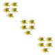 thumbnail image 2 of Matsuzay Ramo de flores artificiales de plástico de 5 piezas para un bajo mantenimiento y una larga durabilidad amarillo Type1 NO1, 2 of 6
