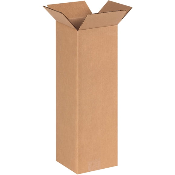 AVIDITI Cajas de cartón corrugado altas de 6 x 6 x 18, 6 de largo x 6 de ancho x 18 de alto, paquete de 25 | Caja de almacenamiento móvil de embalaje de envío para cajas a granel al por mayor fuertes