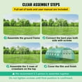 thumbnail image 5 of VEVOR Walk-in Tunnel Greenhouse Galvanized Frame & Waterproof Cover 20x10x7 ft, 5 of 9