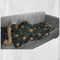 thumbnail image 6 of Pine Cone Soft Flannel Fleece Throw Blanket, Baby Fox with Basket of Raspberry Leaf Herbs Forest Animal Childish Cartoon, Cozy Plush for Indoor and Outdoor Use, 70" x 90", Multicolor, by Ambesonne, 6 of 6