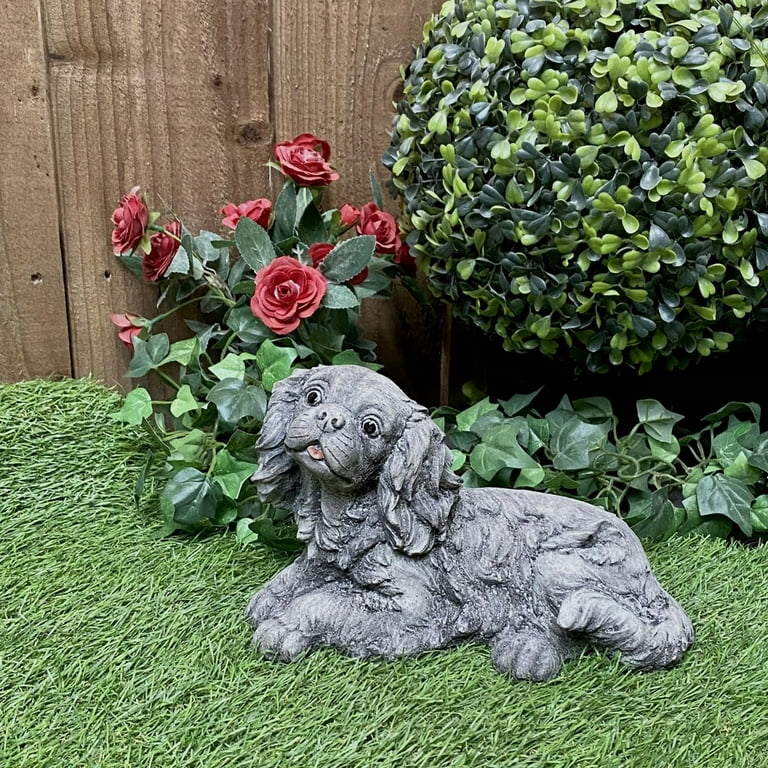 King charles spaniel garden ornament cheap
