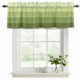 thumbnail image 2 of Green Wood Grain Valances for Windows, Decorative Rod Pocket Window Valance Curtains, Ombre Rustic Retro Wooden Plank Short Curtain Drapes for Kitchen/Bathroom/Living Room, 2 Panels, 54" W x 18" L, 2 of 8