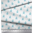 thumbnail image 2 of Soimoi Poly Georgette Fabric Yacht & Waves Nautical Print Fabric by Yard 42 Inch Wide, 2 of 3