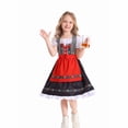 thumbnail image 4 of Girls Oktoberfest Dirndl Dress with Apron Bavarian Costume Traditional German Beer Festival Outfit Cute A-Line Dresses, 4 of 6