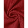 thumbnail image 5 of Allegra K Sleeveless Sexy Bodysuit for Women's Asymmetrical Halter Neck Tank Top S Burgundy, 5 of 6