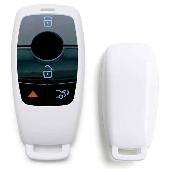 Gloss White Hard Plastic Key Fob Shell - For Mercedes E, S, G, A, C, CLA, CLS, GLB, GLC, GLE, GLS-Class Gen3 IYZMS2 Smart Key