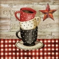 thumbnail image 2 of Brent, Paul 12x12 Gold Ornate Wood Framed with Double Matting Museum Art Print Titled - Farmhouse Coffee Cups II, 2 of 4