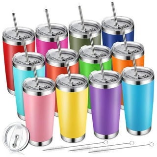 Volhoply 20oz Plastic Skinny Tumblers Bulk 4 Pack,Double Wall Tumbler with  Lid and Straw,Reusable Tr…See more Volhoply 20oz Plastic Skinny Tumblers