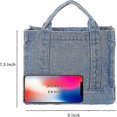thumbnail image 5 of Ghyt Denim Wallet Jeans Travel Tote Bag Ladies Beach Bag Denim Wallet And Tote Bag For Girly Ladies Light Blue, 5 of 5