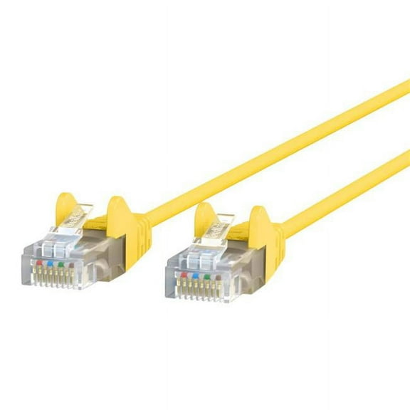 50 ft. CAT6 Slim 28AWG Cable, Yellow