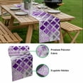thumbnail image 5 of Purple Morocco Table Runner - 70 Inch Long, Kitchen Dining Table Runner Dresser Scarves, Rustic Country Smear Street Mottled Art Farmhouse Decor for Coffee Tables Wedding Party Banquet, 5 of 8