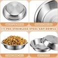 thumbnail image 3 of Cat Bowls,12Pcs Stainless Steel Cat Food Bowls,Replacement Whisker Fatigue Relief Cat Bowl,Shallow Cat Food Dish Bulk for Elevated Stand,Dishwasher Safe,for Small Dogs and Cats(5.5 Inch), 3 of 7