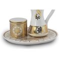 thumbnail image 2 of Glossy Arabic Design Royal Bakhoor Tea Set w/Circular Tray-White | Intense Oud, 2 of 5