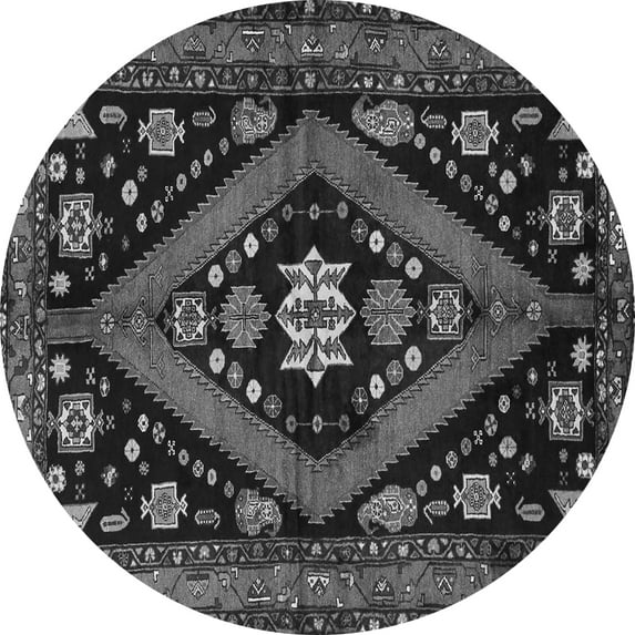 Ahgly Company Indoor Round Persian Gray Traditional Area Rugs, 3' Round