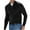Black, variant on Waiimak Men Casual Solid Zipper Pullover Cashmere Fashion Blouse