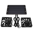 thumbnail image 2 of Methold Kit de ventilador de escape con energía Solar para gallinero de 10W, ventilador de invernadero para el hogar, ventiladores duales, accesorios Hábitats y jaulas para animales pequeños Methold PT004565-00, 2 of 6