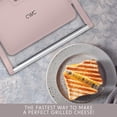 thumbnail image 6 of COOK WITH COLOR Panini Maker 2-Slice Panini Press Electric Grill, 760 Watts, Pink, 6 of 6