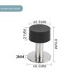 thumbnail image 3 of Topes de puerta autoadhesivos LIUYMXG con goma negra y cuerpo de acero inoxidable 2 uds, 3 of 5