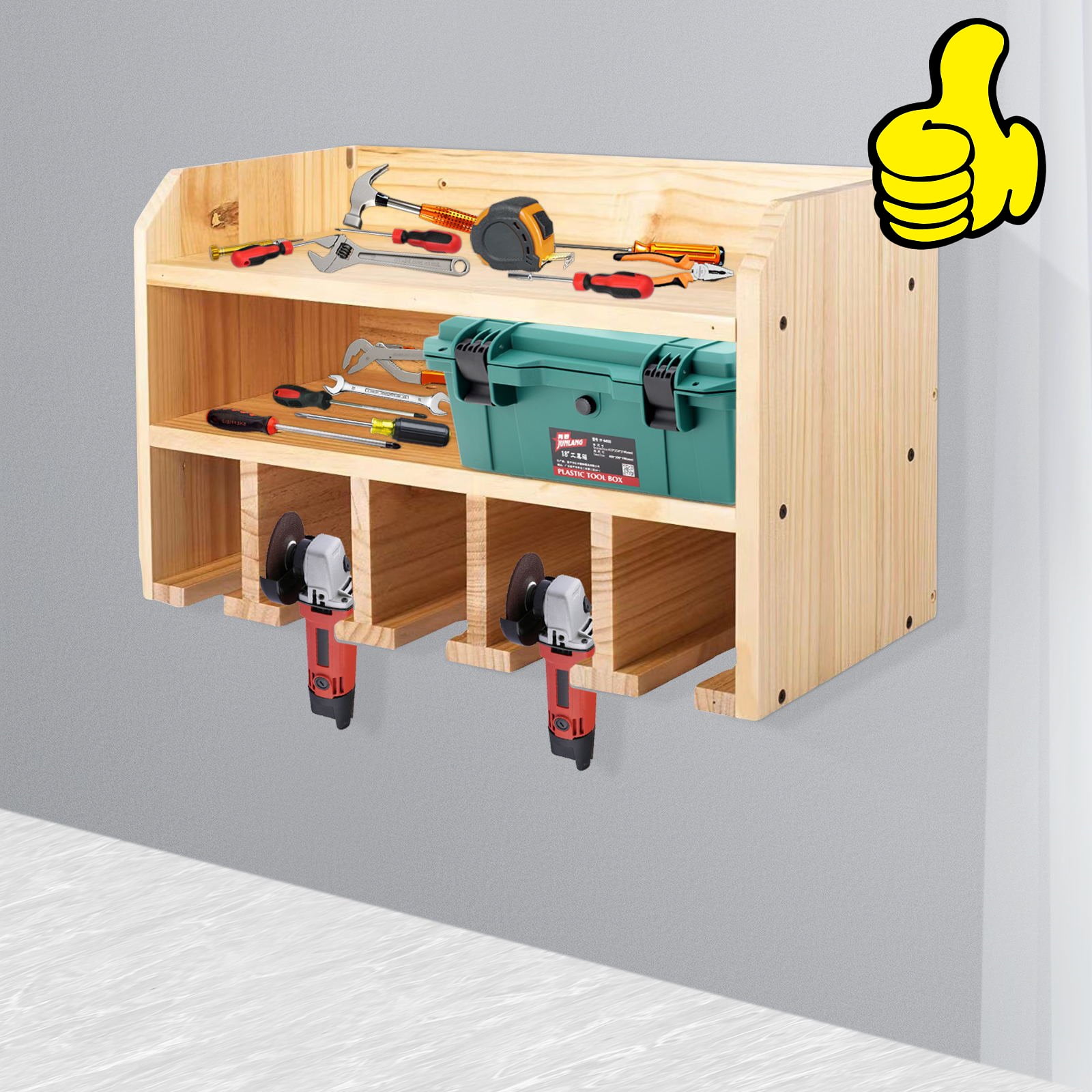 Nisorpa Power Tool Storage, Wall Mount Wood Drill Holder Charging