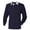 Navy, variant on Front Row Kids Big Boys Long Sleeve Plain Rugby Sports Polo Shirt
