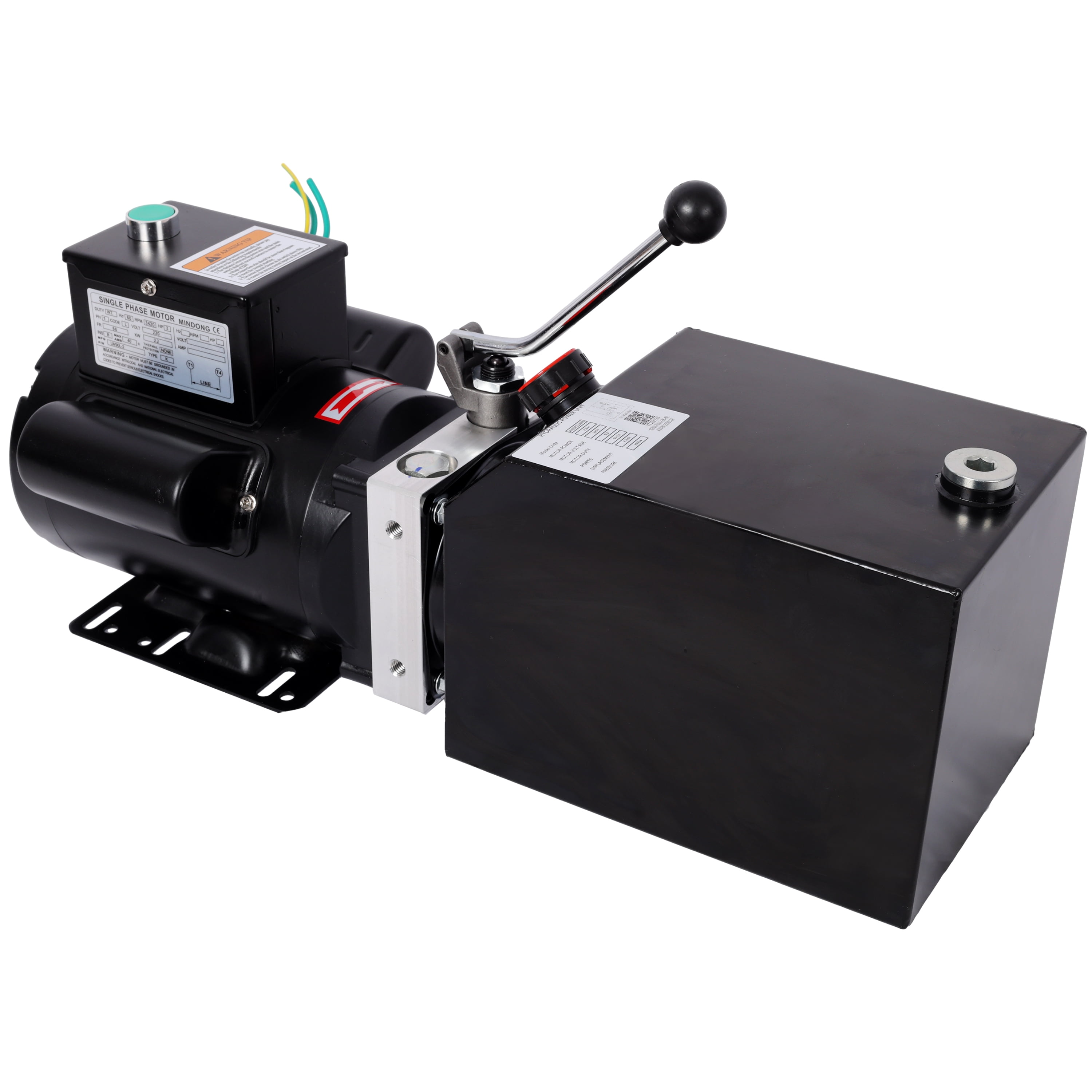220V Hydraulic Power Unit, 3 HP, 2950 PSI, Single-Acting, Heavy-Duty, Dump Trailer Use