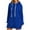 Blue, variant on Long Hoodies for Women with Pocket Side Split Drawstring Loose Hooded Sweatshirt Mini Dress Plain Pullovers (M, Khaki)