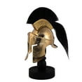 thumbnail image 2 of Hind Handicrafts Medieval Renaissance Miniature Ancient Greek Corinthian Spartan 300 - King Leonidas Roman Helmet - Handcrafted Warrior Accessories - Home & Desk Decor Display Piece (Brass-3), 2 of 3