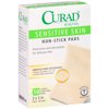 Curad Sensitive Skin Non-Stick Pads, 10 count
