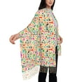 thumbnail image 4 of Haiem Travel Pattern Women's Long Blanket Scarf Chunky Oversized Winter Fall Warm Scarf Big Tartan Scarves Wrap Shawl Ladies Gifts, 4 of 8