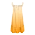 thumbnail image 6 of Bmisegm Kids Dress Summer Floral Tiered Ruffle Spaghetti Strap Soft Cute A Line Nightgown for Girls Birthday Sleepwear Party Midi Summer Dress 5-14 Years 01_Orange,7-8 Years, 6 of 6